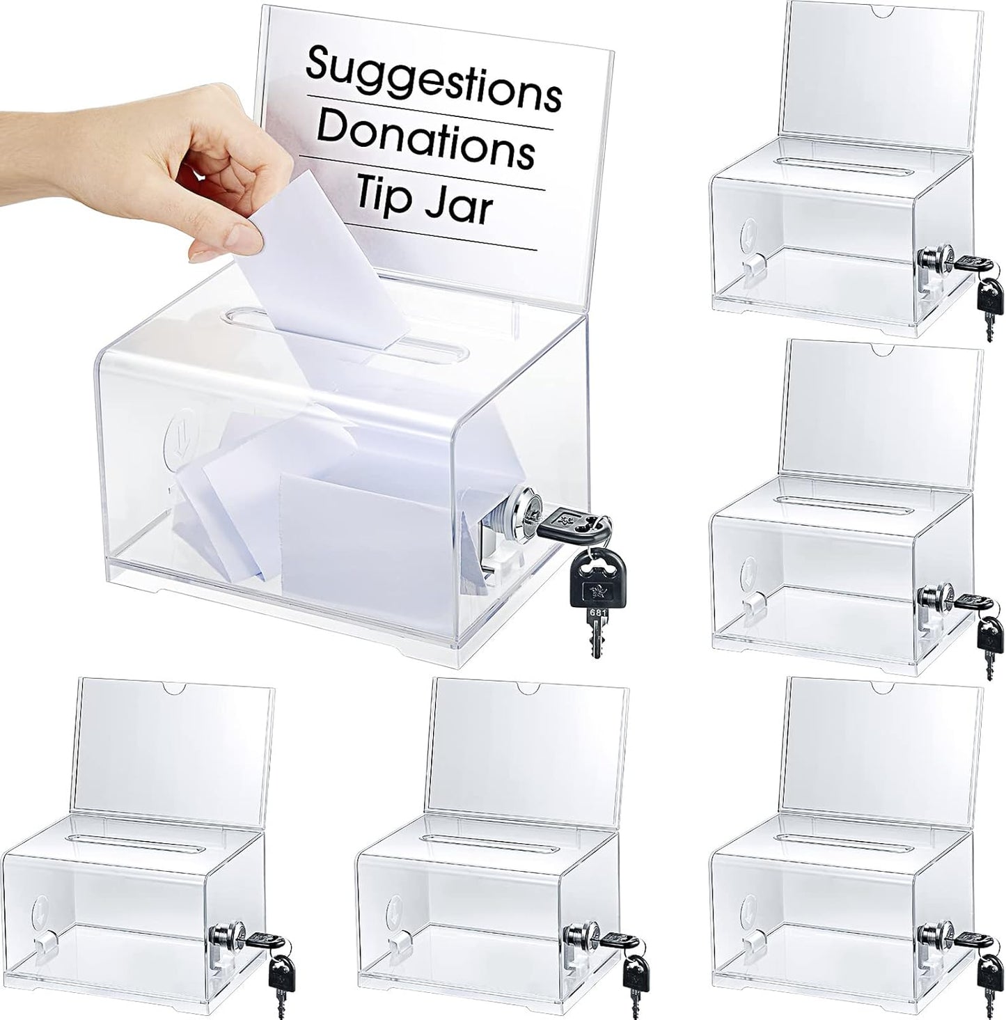Acrylic Donation Box Set for Fundraising and Voting Needs