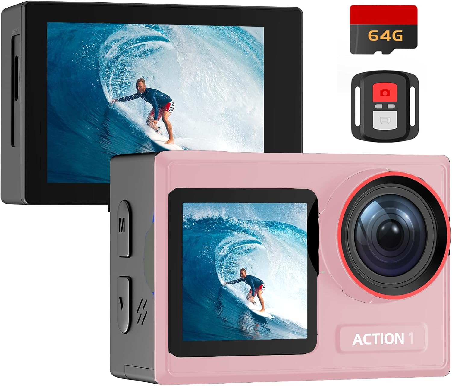 ODDV 4K Waterproof Action Camera with Dual Screens & EIS