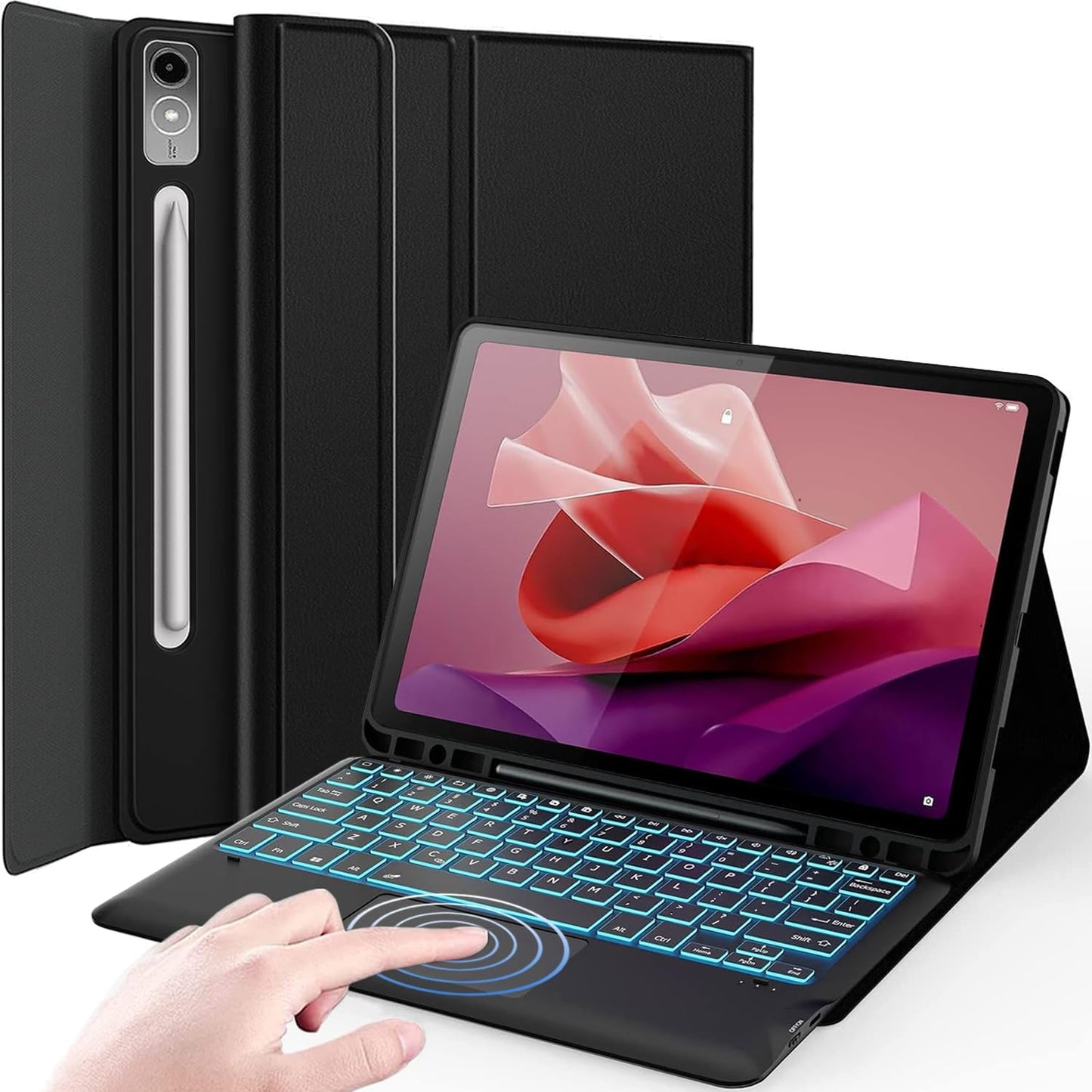 Keyboard Case for Lenovo Tab P12 with Backlit Trackpad & Cover