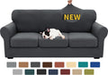 4 Piece Stretch Sofa Cover for 3 Cushion Couch - Thick Jacquard