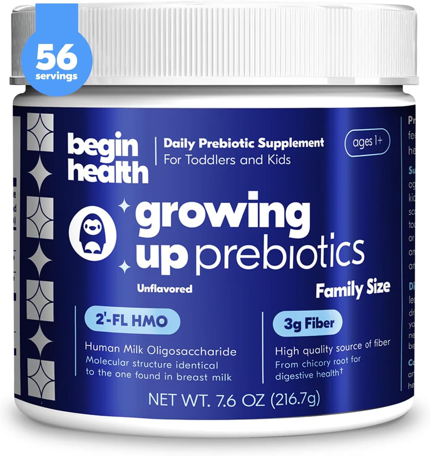 Begin Health Growing Up Prebiotics for Kids - 56 Packs