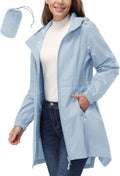 33,000ft Women's Waterproof Long Rain Coat with Hood - Packable Shoes