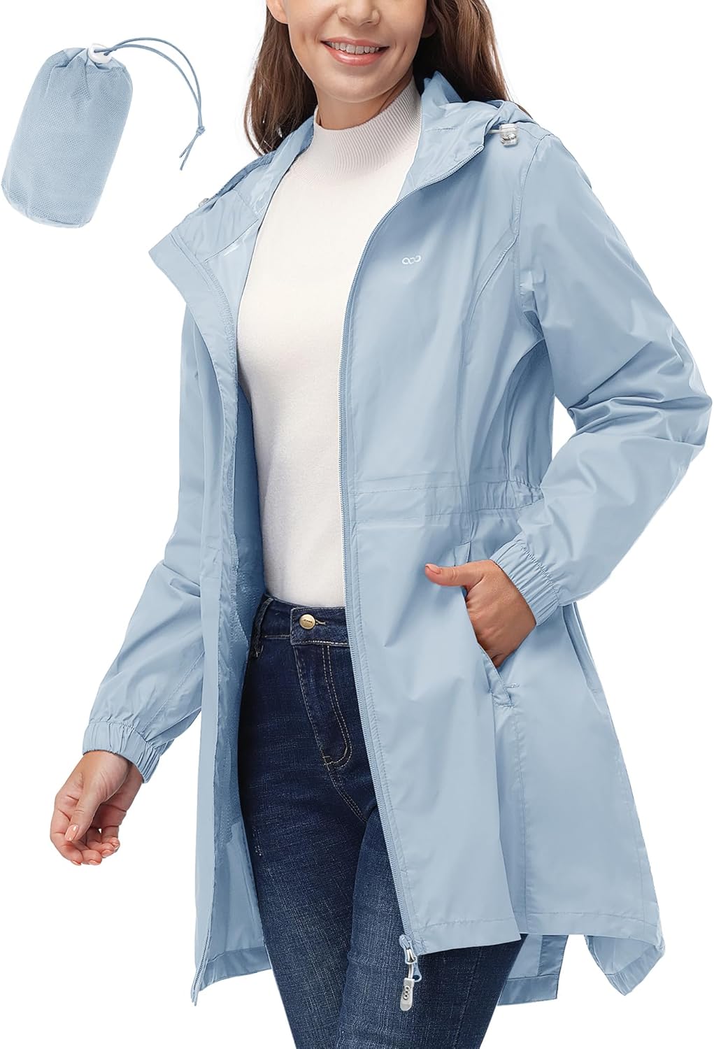 33,000ft Women's Waterproof Long Rain Coats for All Occasions