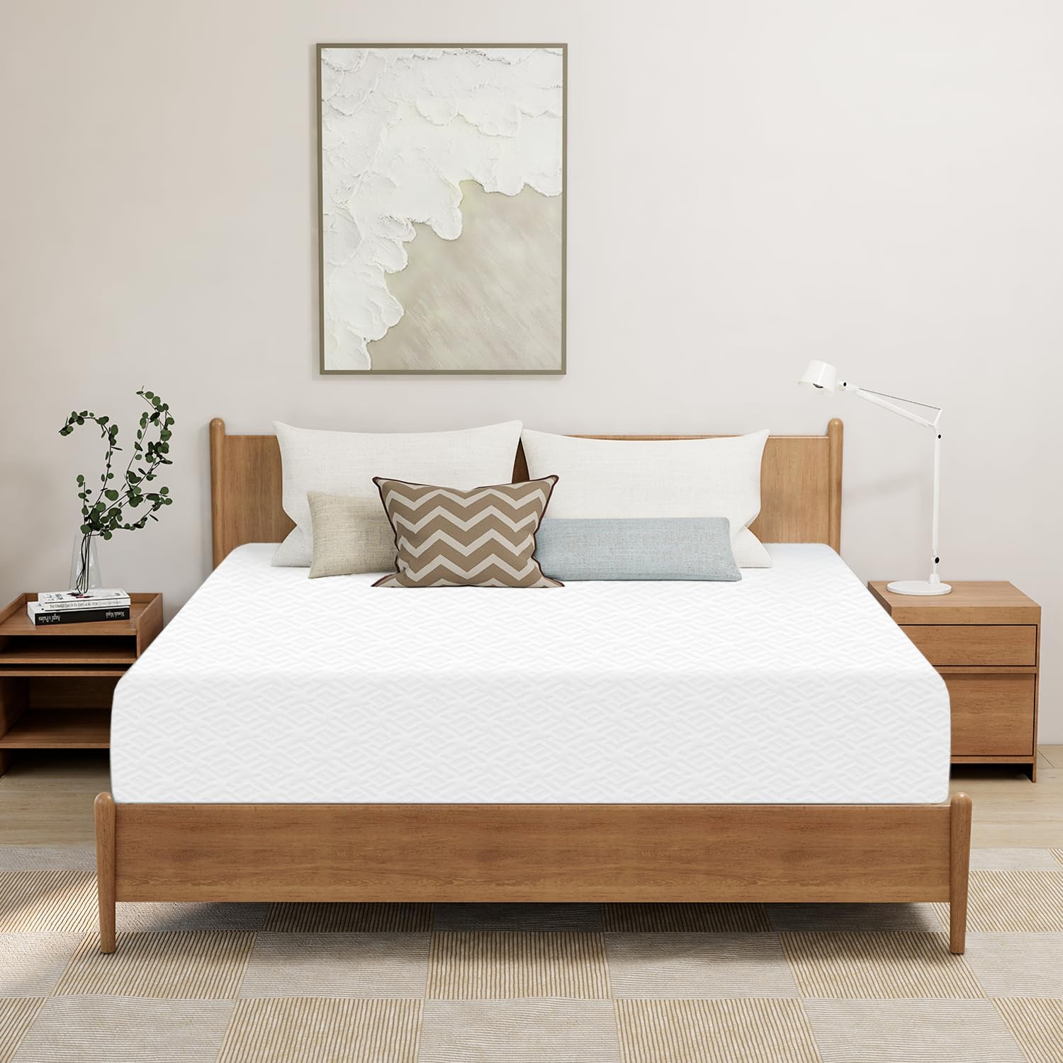 GAESTE 10 Inch King Green Tea Cooling Gel Memory Foam Mattress