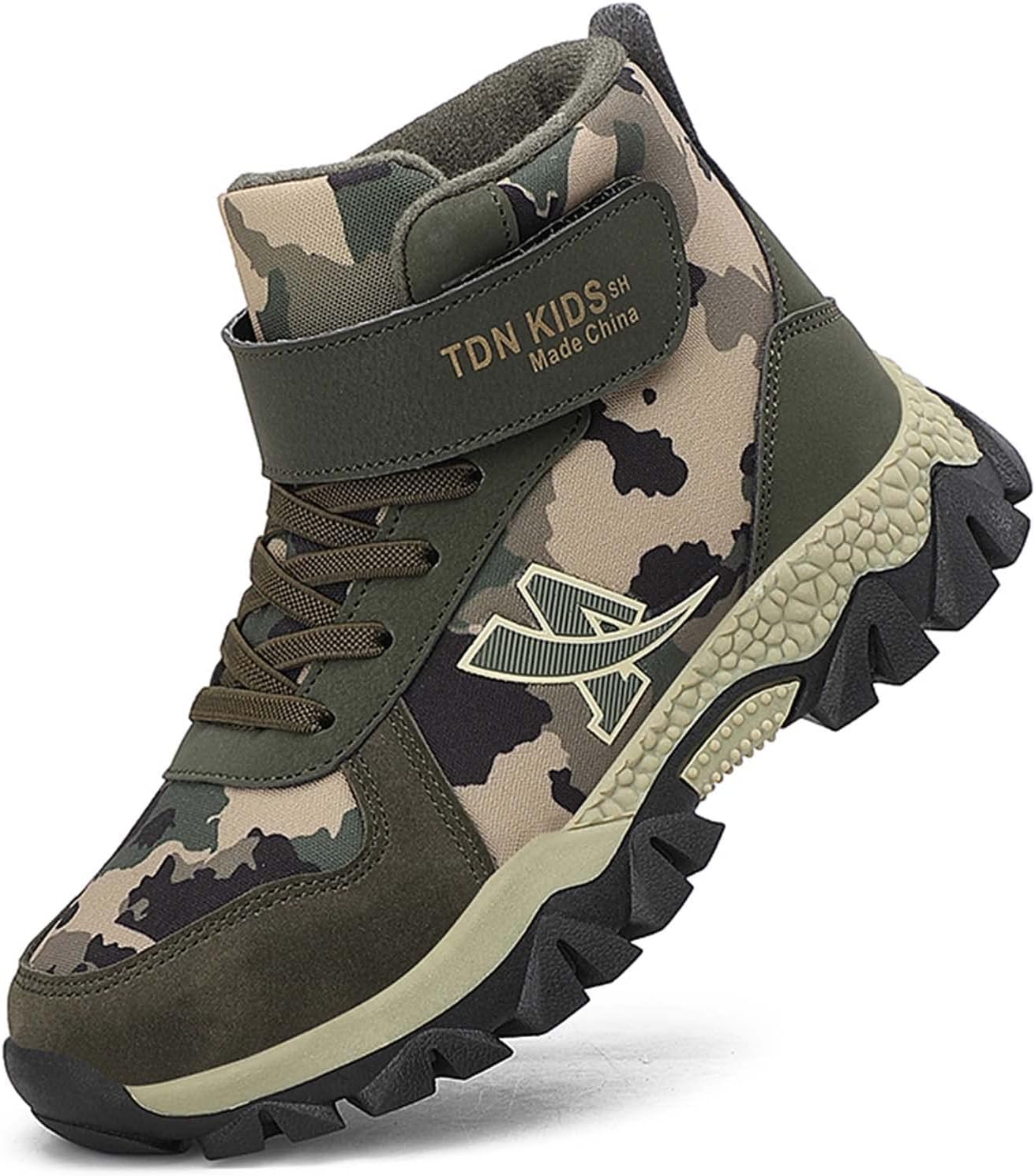 CERYTHRINA Camo Kids Hiking Boots - Anti-skid Winter Adventure