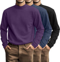 Riyiper Plus Size Men's Mock Turtleneck 3-Pack - Comfortable Base it