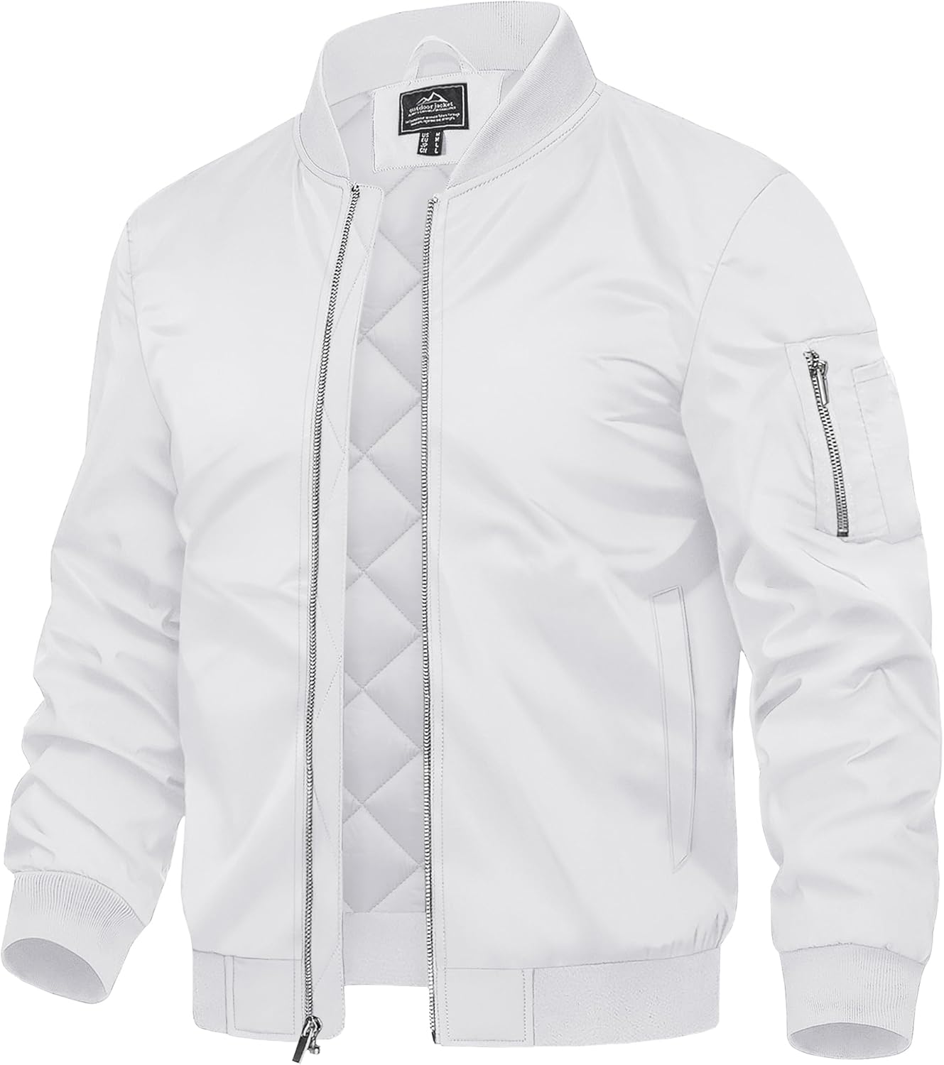 TACVASEN Men's Bomber Jackets Thermal Quilted Water Resistant Coats