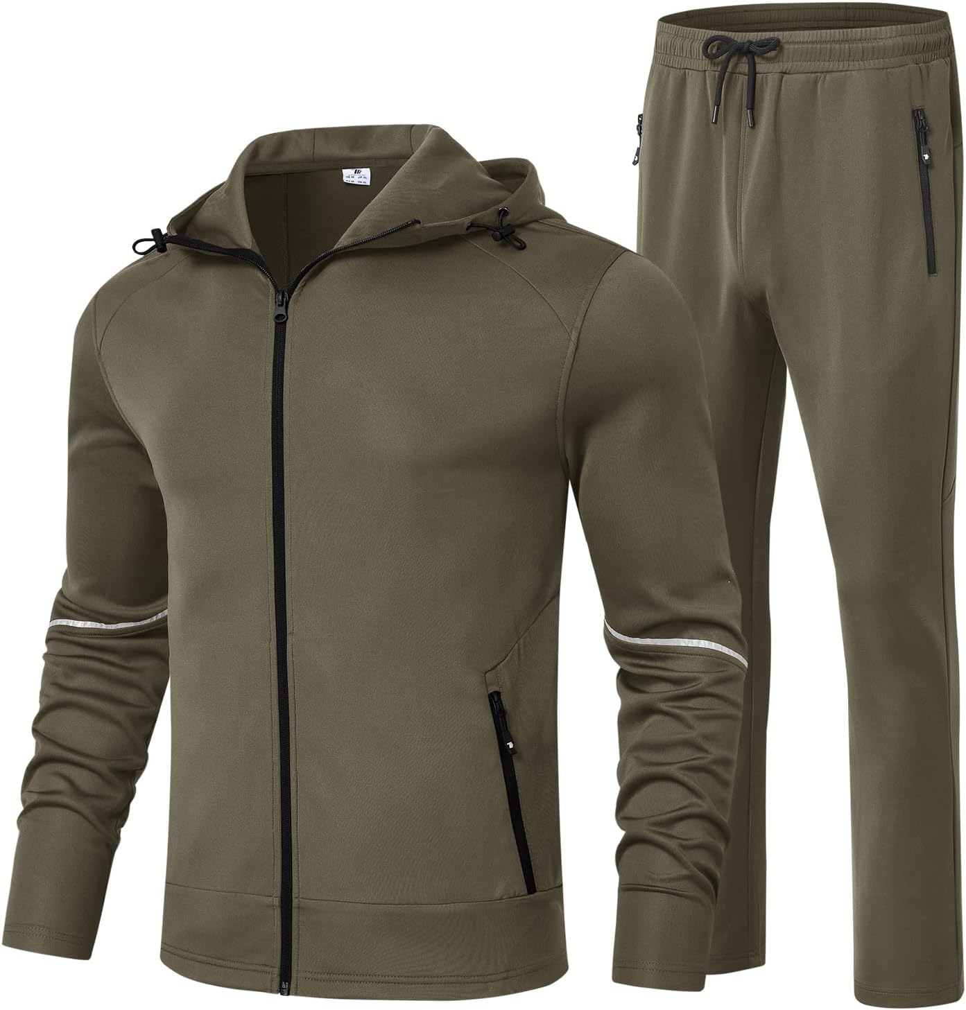 BGOWATU Men's Tracksuits Set Full Zip Jacket for Activewear