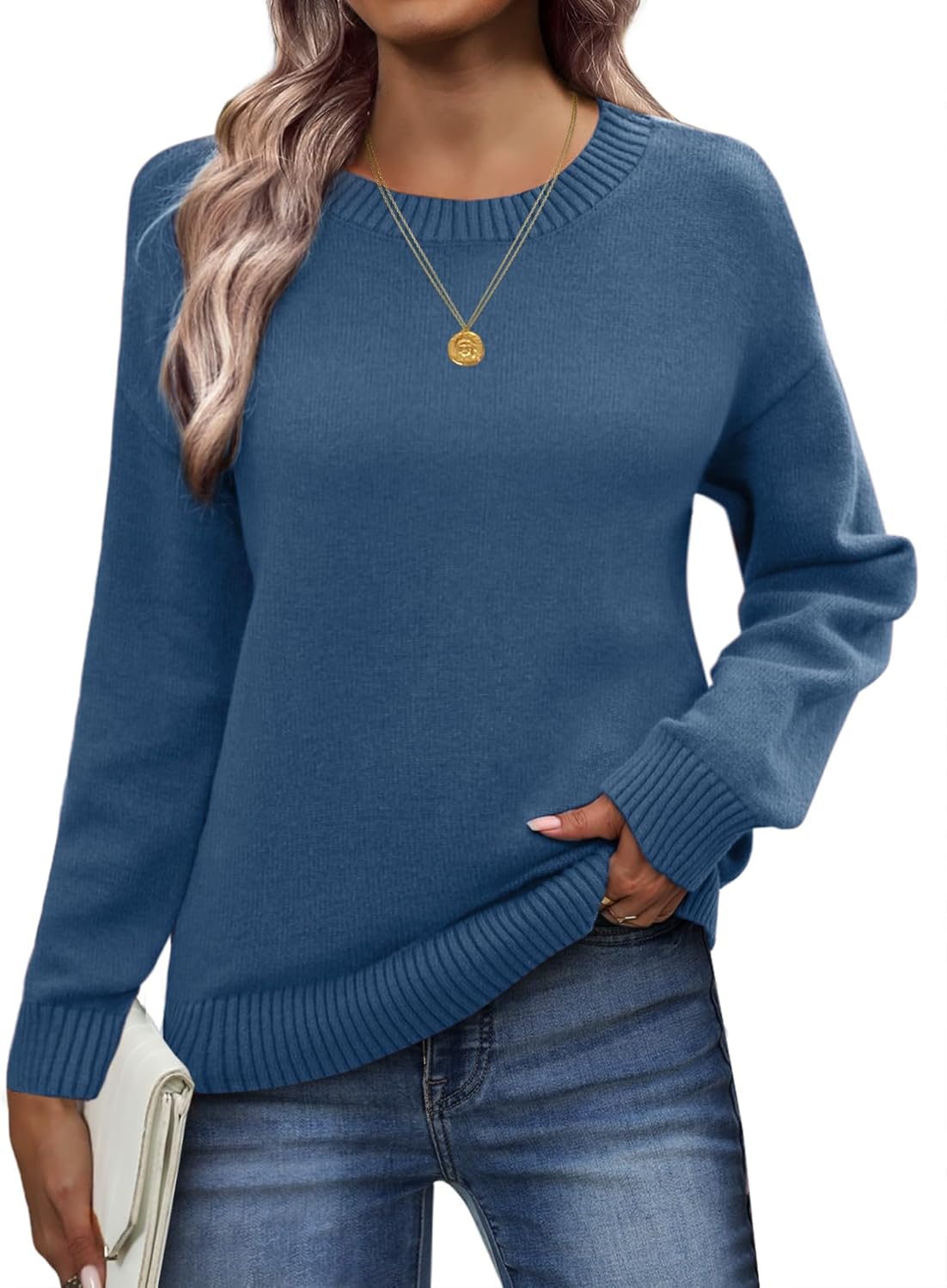 Zeagoo Fall Sweaters for Women: Cozy Long Sleeve Knit Pullover