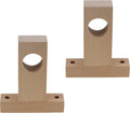 Unfinished Wooden Curtain Rod Holder Brackets for 30mm Rods - Rustic