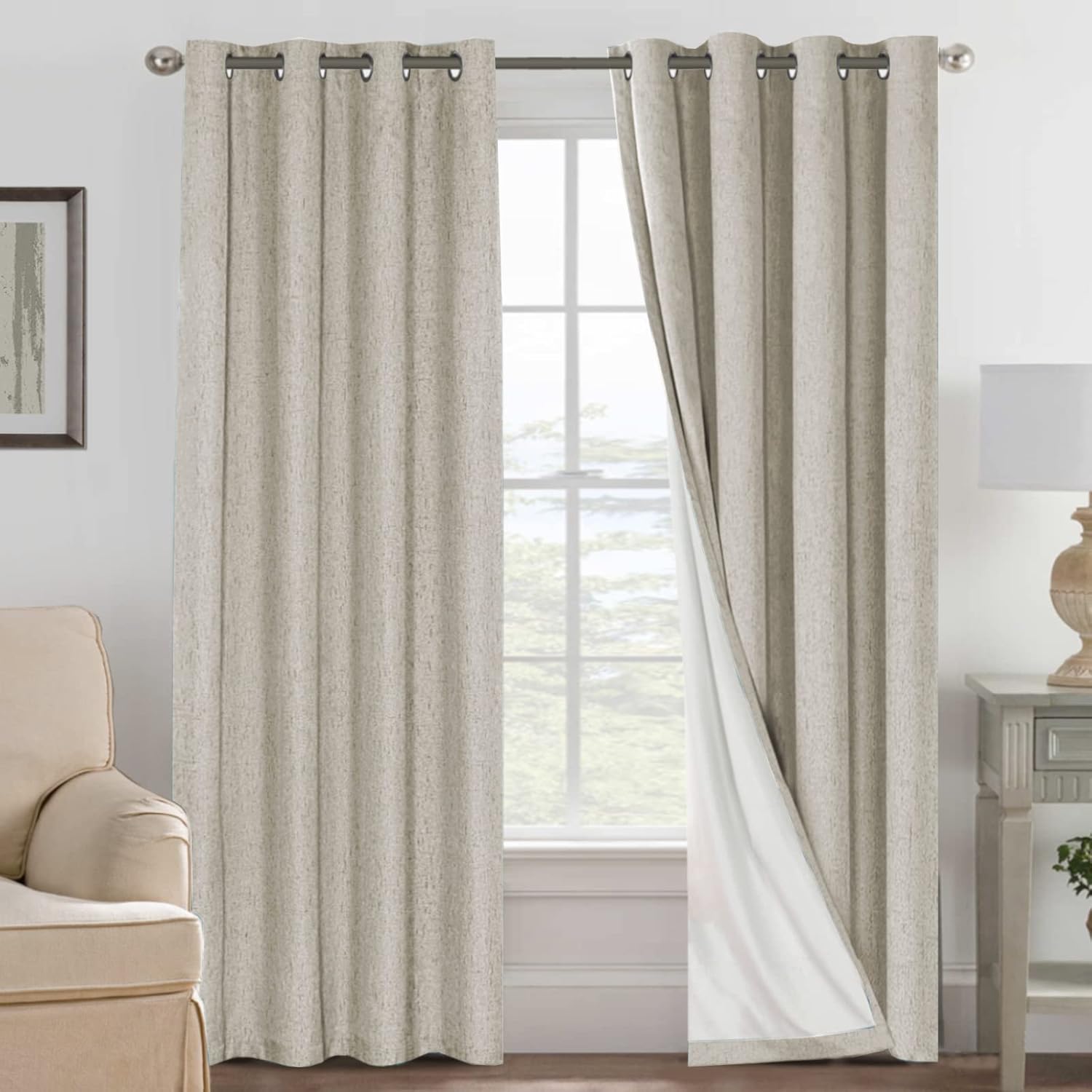 H.VERSAILTEX 100% Blackout Curtains for Bedroom and Living Room