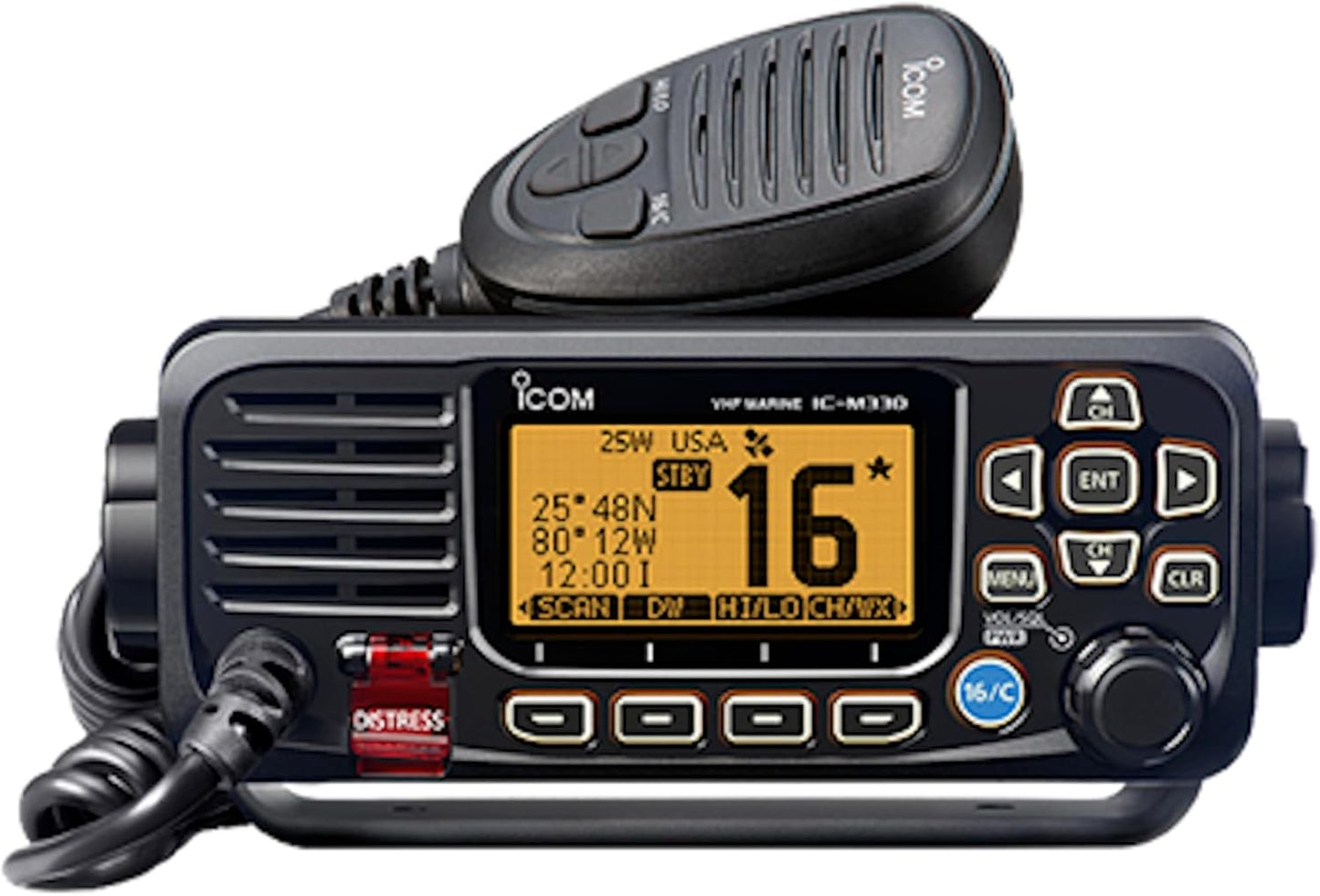 VHF Compact Radio with GPS and Advanced Features for Boaters