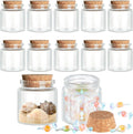 Small Glass Jars with Cork Stoppers 48 Pack - Clear 50 ml