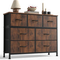 Sweetcrispy 7-Drawer Dresser with Fabric Bins - Compact Storage