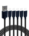 Gigastone 5-Pack Fast Charge Lightning Cables, 3ft, Apple Devices, Charging only, Black