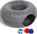 Large Cat Tunnel Bed for Indoor Cats - Sturdy, Collapsible Hideaway
