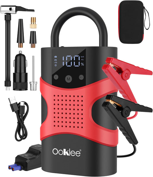 ooklee Portable Car Jump Starter + Air  