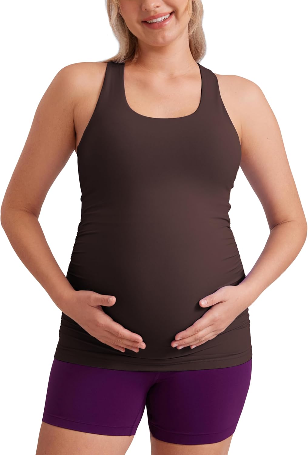 CRZ YOGA Butterluxe Maternity Racerback Tank for Comfort