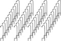 Ashman Shepherd's Hooks 35 in (40 Per Pack) - Sturdy Black Garden