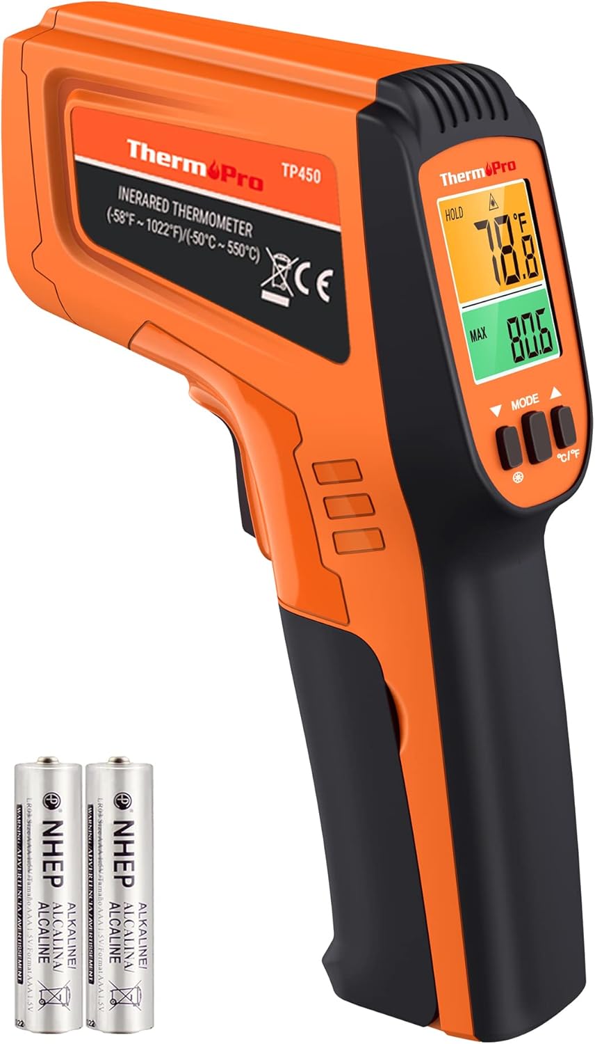 ThermoPro TP450 Digital Laser Temp Gun for Perfect Grilling
