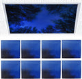 Fluorescent Light Covers 8 Pack 4 x 2 ft - Magnetic Blue Nebula