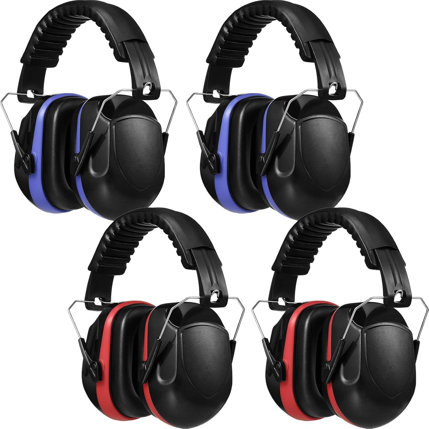 4 Pack NRR 28dB Safety Ear Muffs for Effective Noise Protection