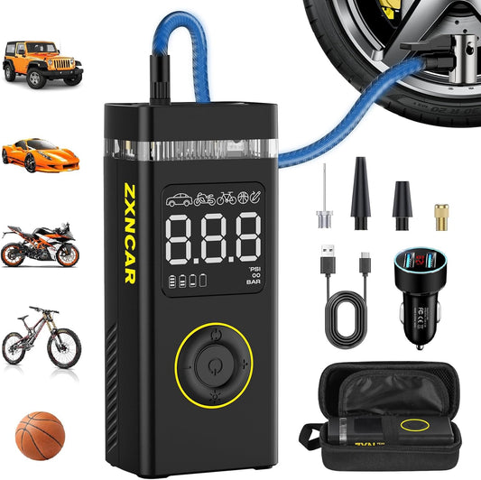 Portable Dual-Light Air Pump - Fast Inflation up to 150PSI