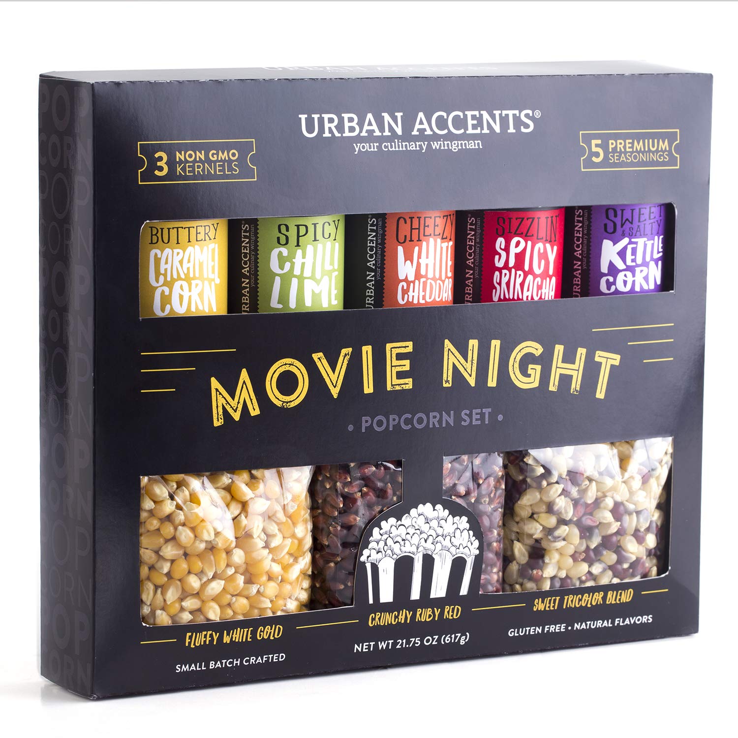 Urban Accents Movie Night Popcorn Pack - 8 Flavorful Treats