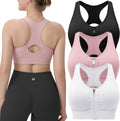 Evcute Women's Zip Front Sports Bras for Comfort and Support