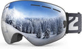 ZIONOR X Ski Goggles OTG Panoramic Snowboard Goggles - Clear View