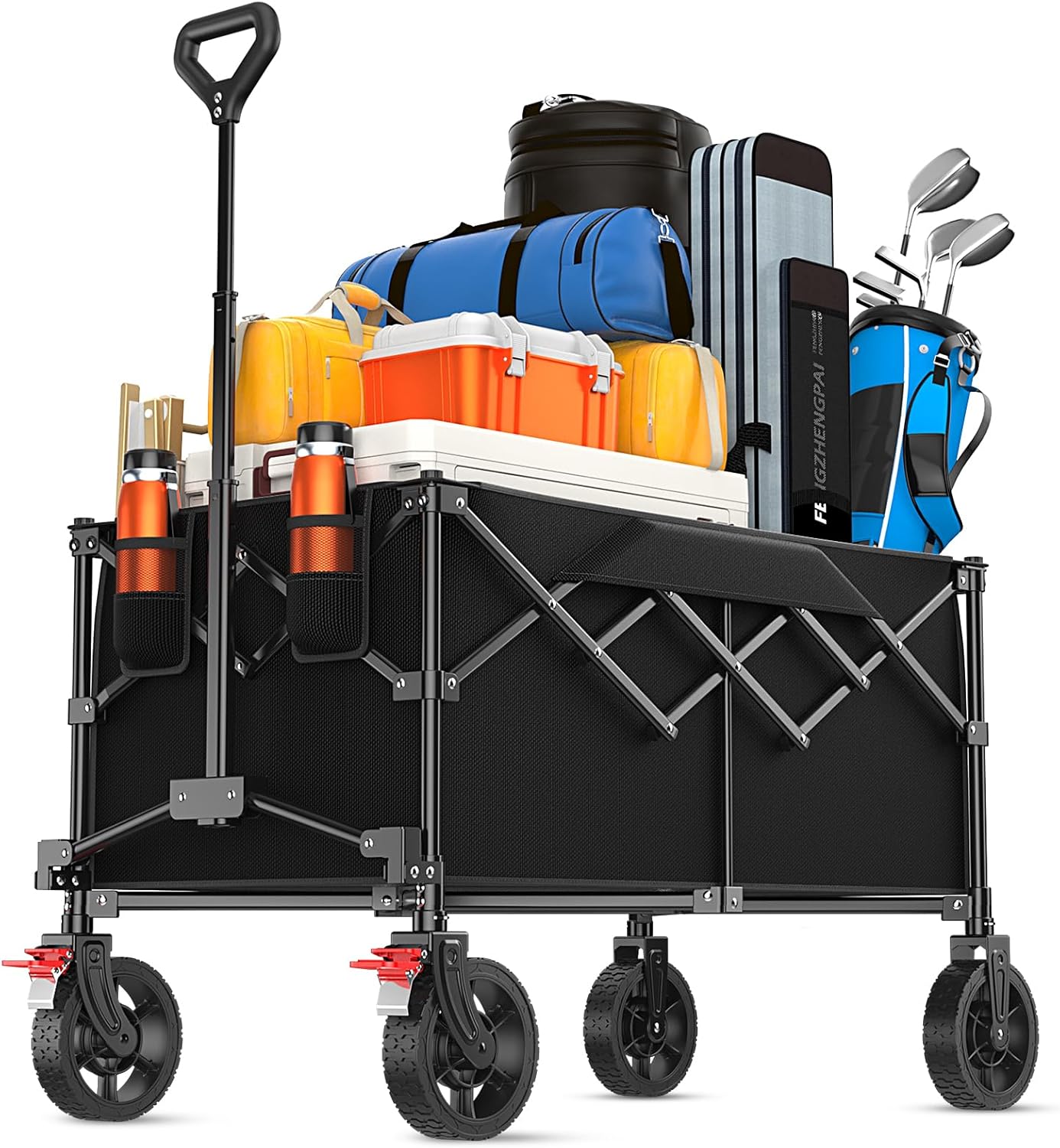 180L Large Capacity Collapsible Wagon Carts for Outdoor Use