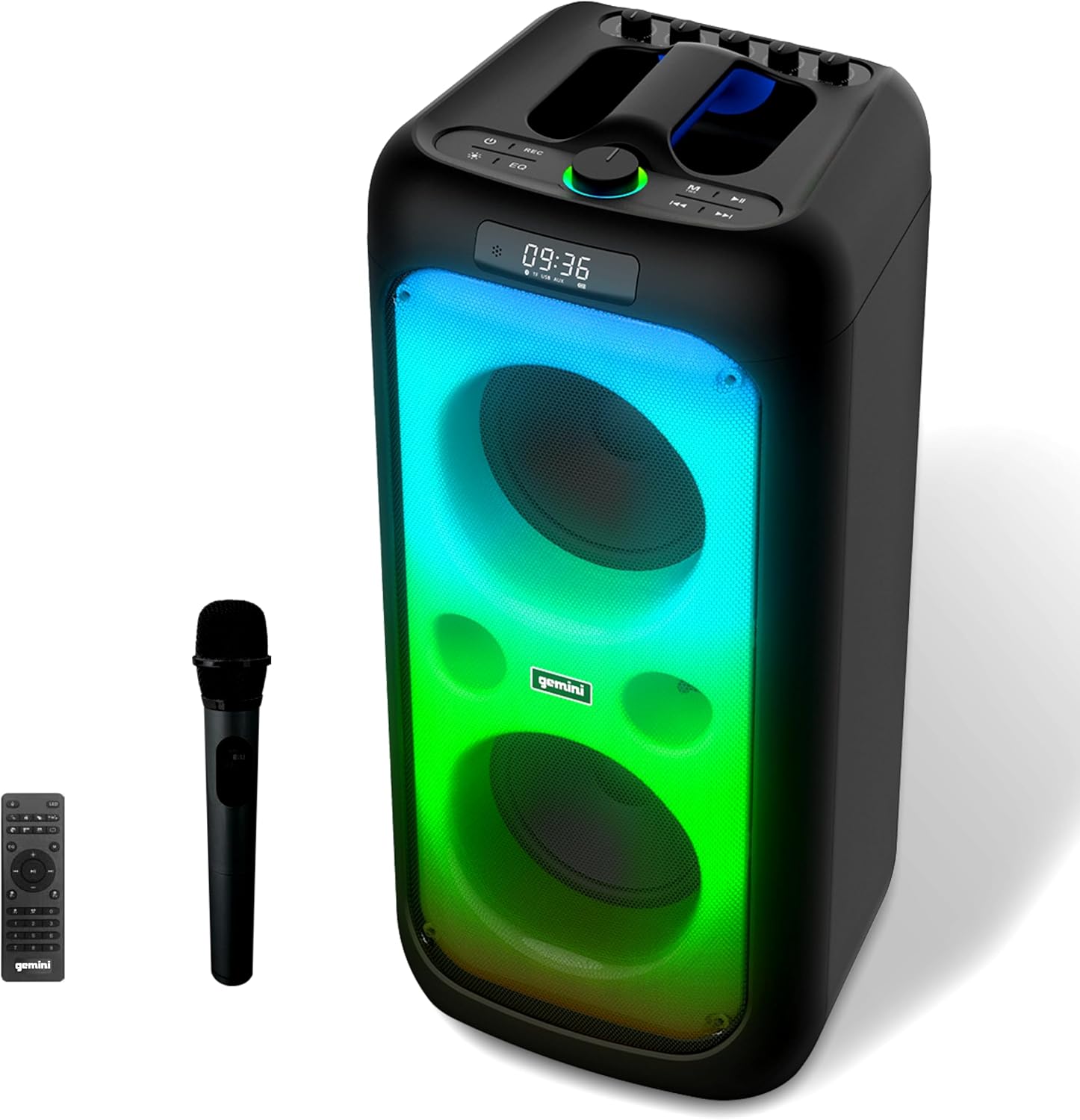 Gemini 200W Portable Bluetooth Party Speaker with LED Lights