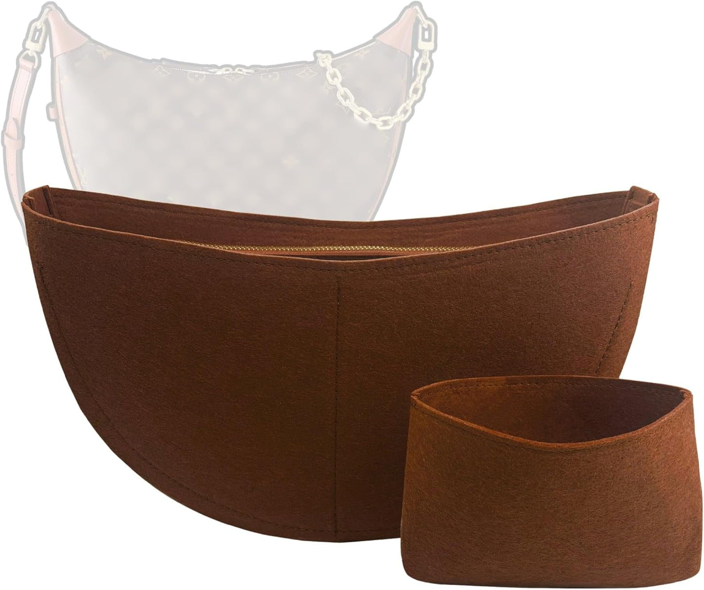 Organizer for Loop Hobo - Ivory Felt Bag Insert for All Needs
