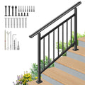 Upgrade Handrails for Outdoor Steps Adjustable 4 Step Stair Railing