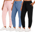 Women's Fleece Jogger Sweatpants 3 Pack - Cozy Athletic Fit Real