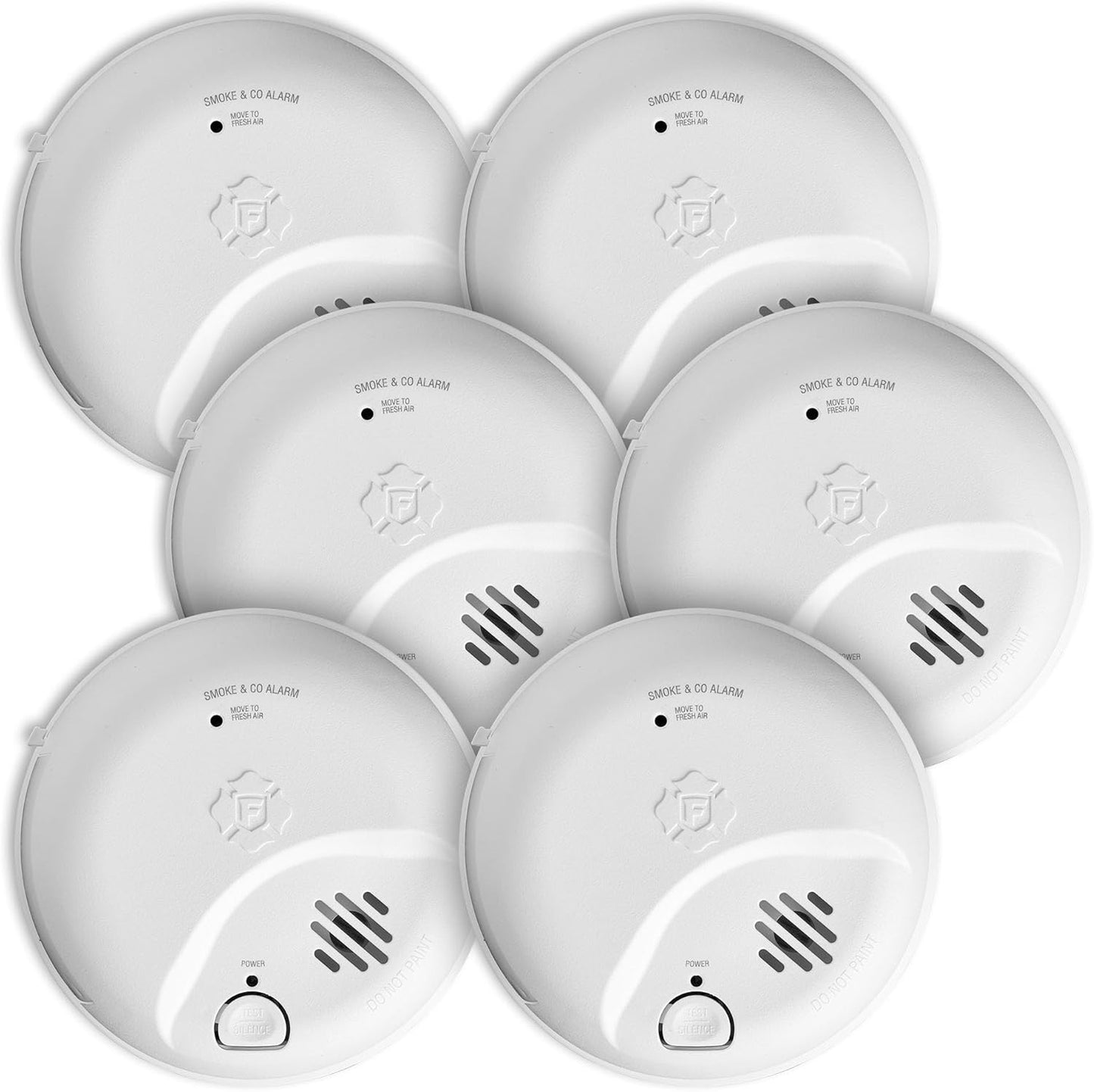 First Alert SMICO100 Battery-Operated Smoke & CO Alarm Pack 6