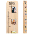 Solid Wood Growth Chart for Kids with 8 Photo Frames - Keepsake Ruler