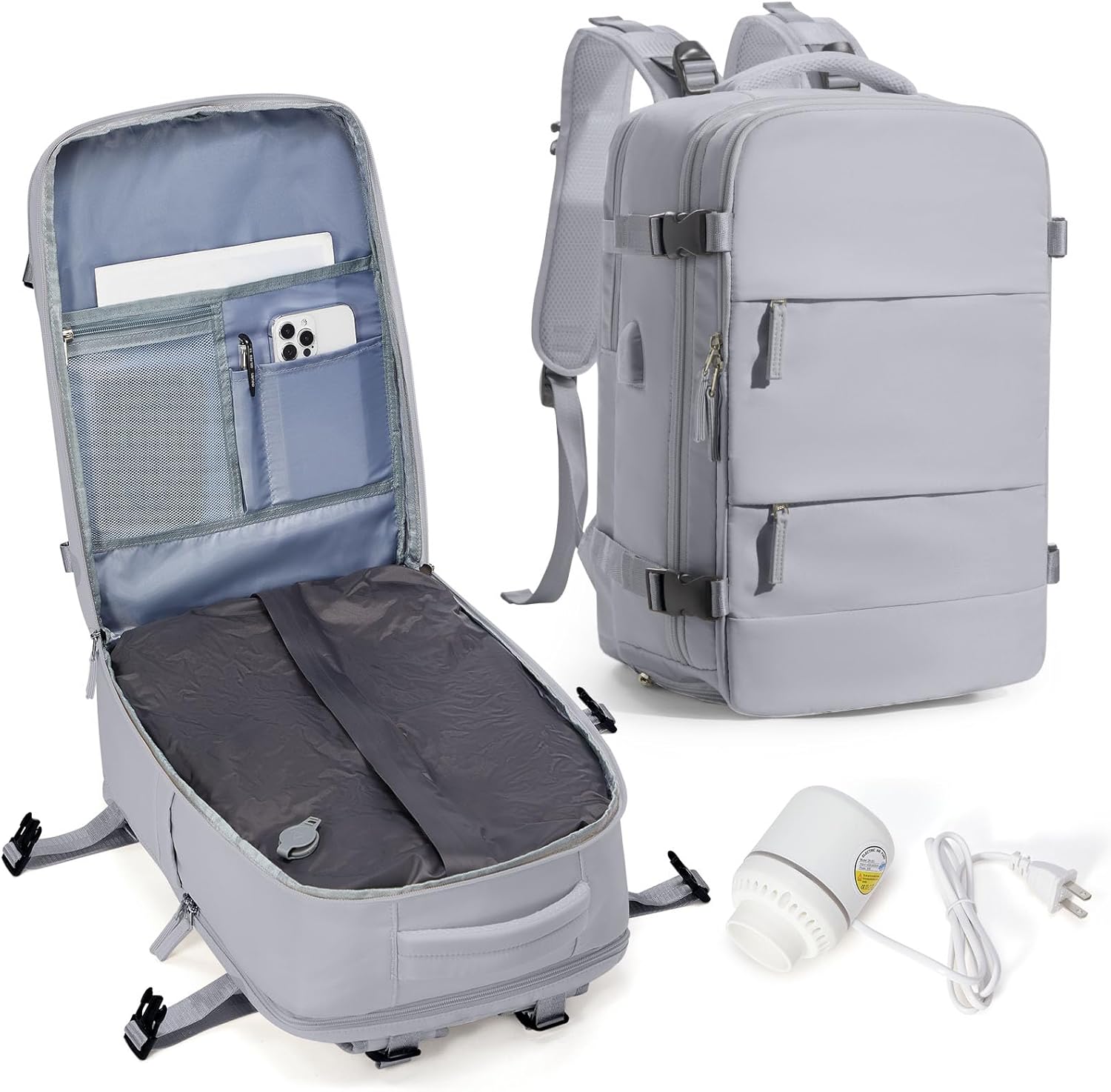 Vacuum Travel Backpack with Pump for Efficient Packing