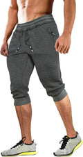 Men's 3/4 Joggers Capri Pants Slim Fit - Zipper Pocket Training