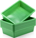 Flat Storage Organizer Tray for Letter Paper - 10 Pack Green Stackable