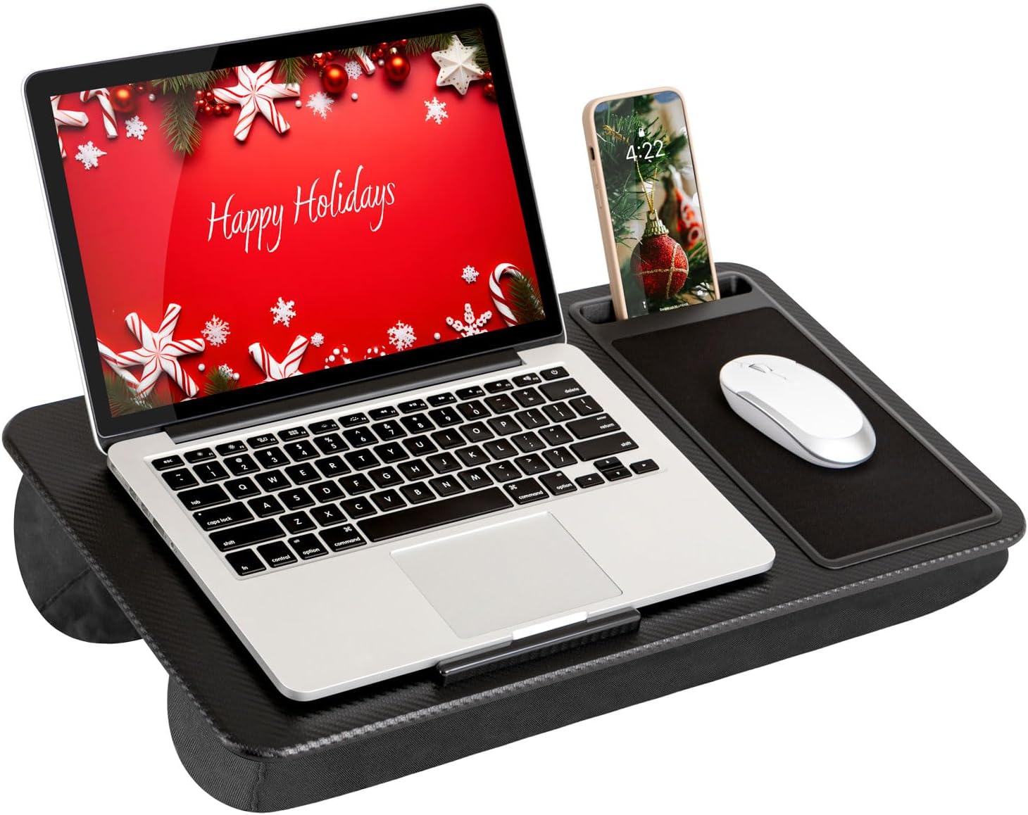 LAPGEAR Home Office Lap Desk for 15.6 Inch Laptops - Black