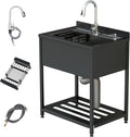 Stainless Steel Utility Sink 30.8in x 22in x 39.5in - Heavy Duty