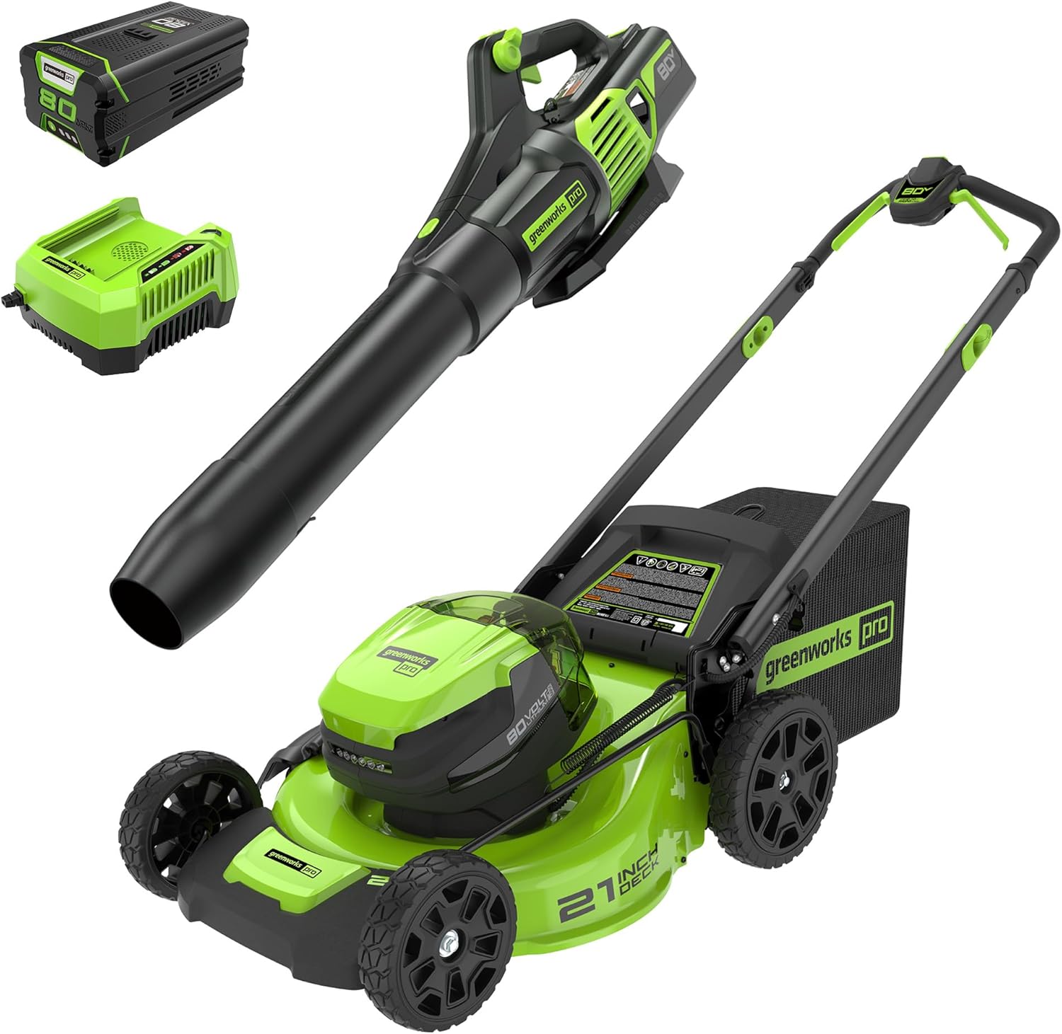 Greenworks 80V Cordless Lawn Mower & Leaf Blower Combo Kit
