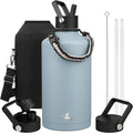 128 oz Gallon Insulated Water Bottle with Straw - Storm Blue