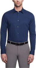 Calvin Klein Mens Dress Shirts Slim Fit Non Iron Solid - Crisp Look