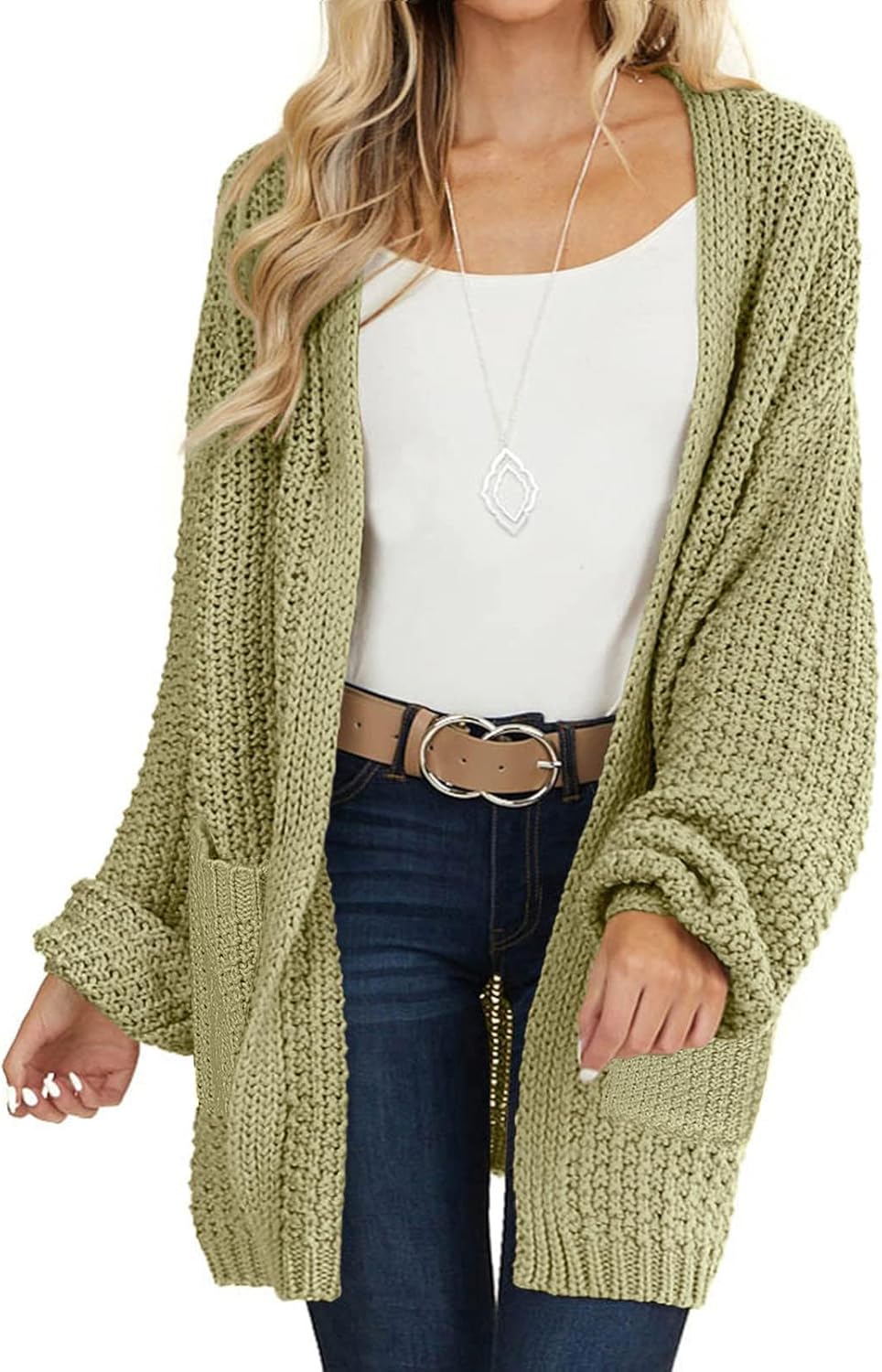 MEROKEETY Women's Oversized Chunky Knit Cardigan for Fall Style