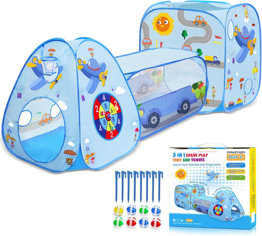 MAIKEHIGH 3-in-1 Kids Play Tent with Ball Pit ~ Endless Fun!