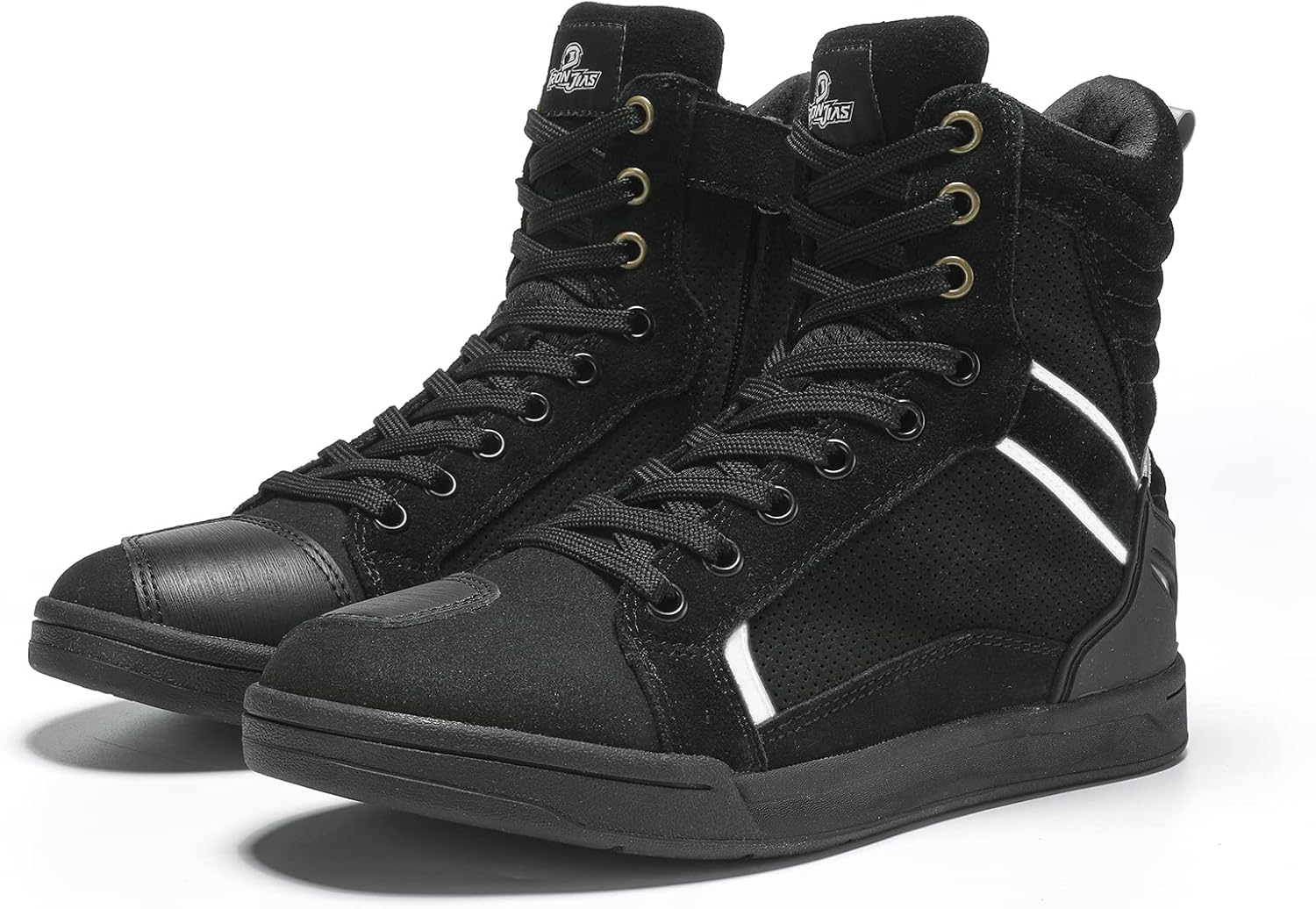 BORLENI Motorcycle Boots for Men - Anti-Slip Riding Shoes