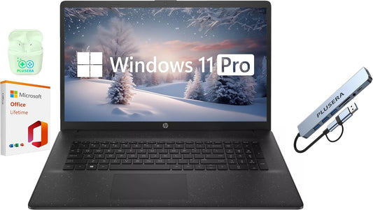 HP 17.3 Business Laptop: 64GB RAM, 2.2TB Storage, 10-Core Intel, Windows 11 Pro, Lifetime Office, Earphones