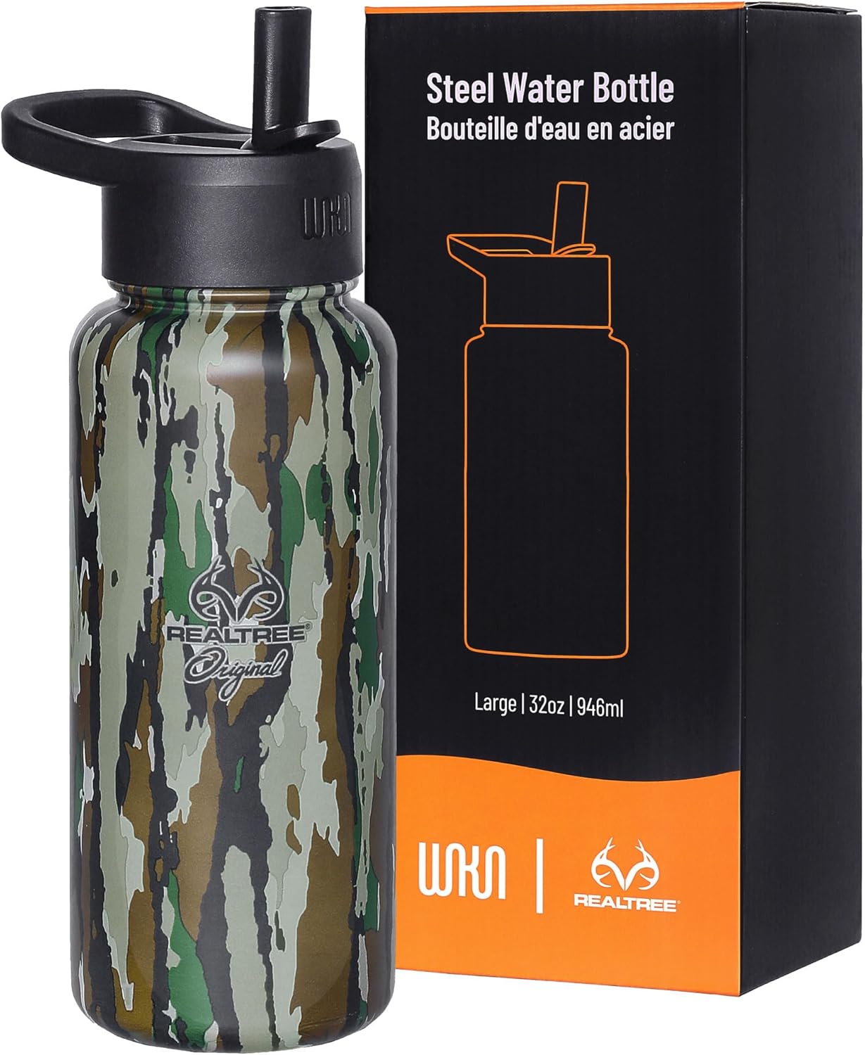 Wildkin Realtree Original 32oz Kids Water Bottle for Hydration